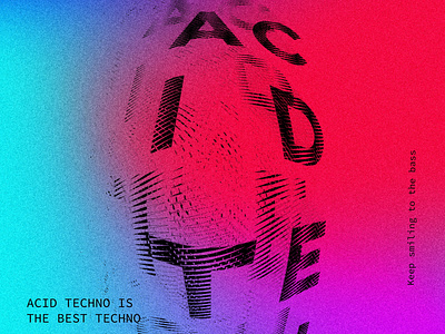 Acid Techno - Rave poster