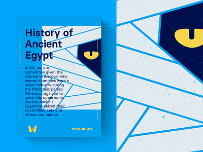 History of Ancient Egypt branding illustration poster wondrium