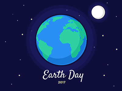 Earth Day earth earth day flat globe illustration moon