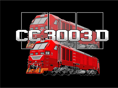 Locomotive cc 300 design vector