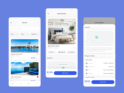 Booking travel mobile app