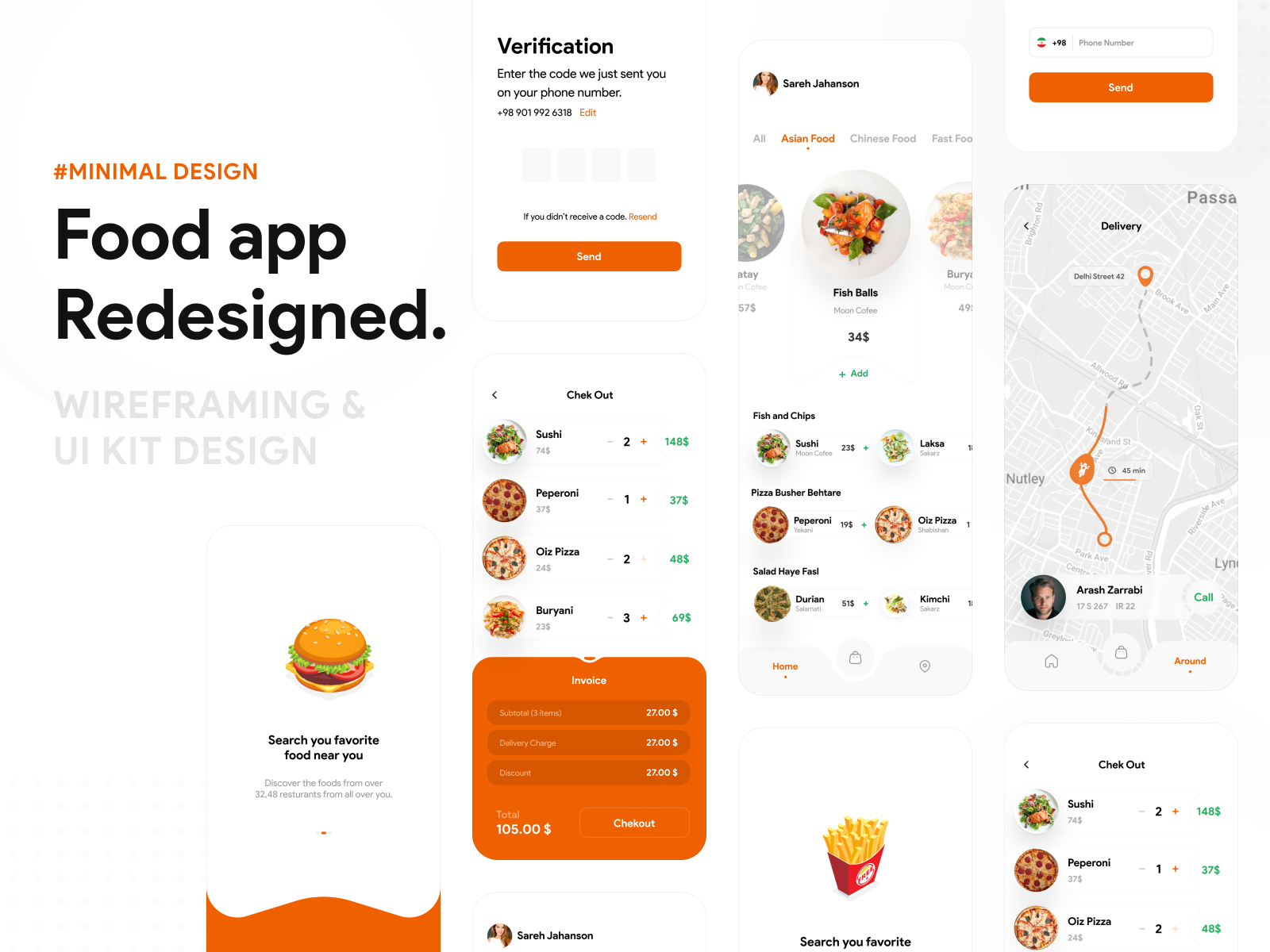 Food Delivery App by Azam Esmaili on Dribbble