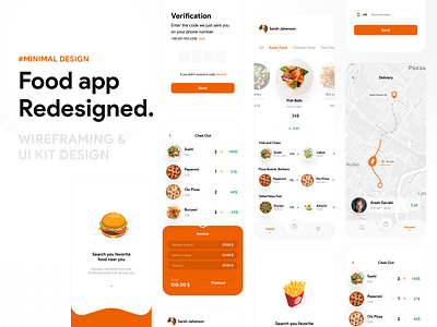 Food Delivery App app art delivery design experience food food delivery food delivery app illustration interface minimal product ui uiux ux