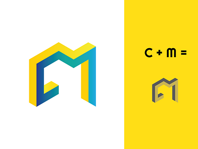 CM Lettermark Logo brand design branding design icon logo logo design logotype typography