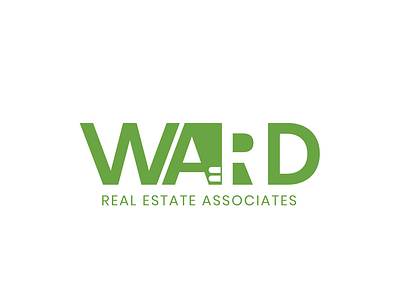 Ward brand design branding lettermark logo logo design logotype negative space real estate symbol textlogo typography wordmark