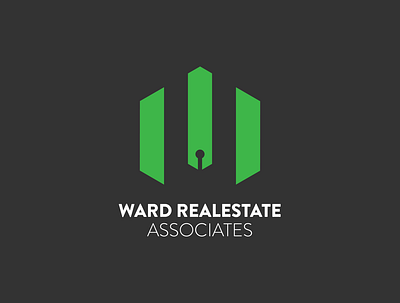 W for WARD brand design branding letter w lettermark logo logo design logotype modern logo real estate symbol typography wordmark