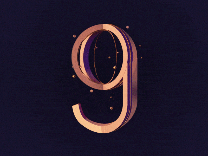 nine 36daysoftype 3d 9 aftereffects animation cinema4d design motion nine