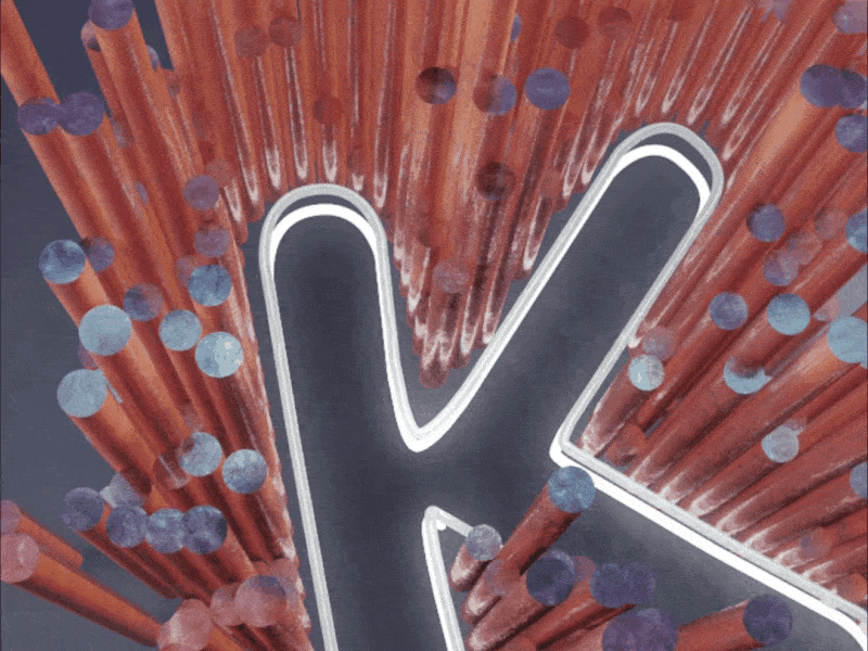 K foe 36 days of type 36daysoftype 3d alphabet animation cinema4d design illustration k logo motion vector