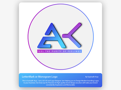 AK Letters Logo branding illustration lettermark logo logodesign logos logotype