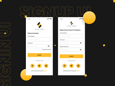 Mobile Sign-in/Signup Design Screens figma login screen mobile login screens mobile signin ui mobile signup screens mobile signup ui register screens signin ui signup ui ui