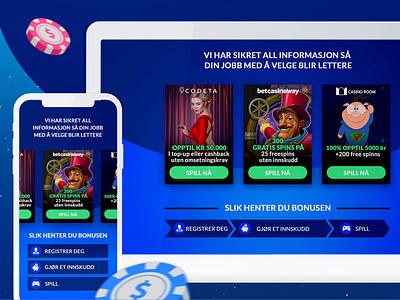 Casino Landing Page casino design site ui