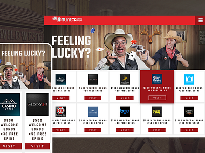 Online Casino Canada Landing Page branding casino design site