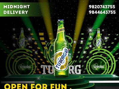 Liquors ad banner design portrait poster sale tuborg vector