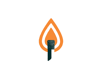 Matchstick branding fire flame logo matchstick spark