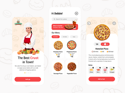 Pizza shop mobile app figma food mobile app mobile design pizza sharpen.design ui