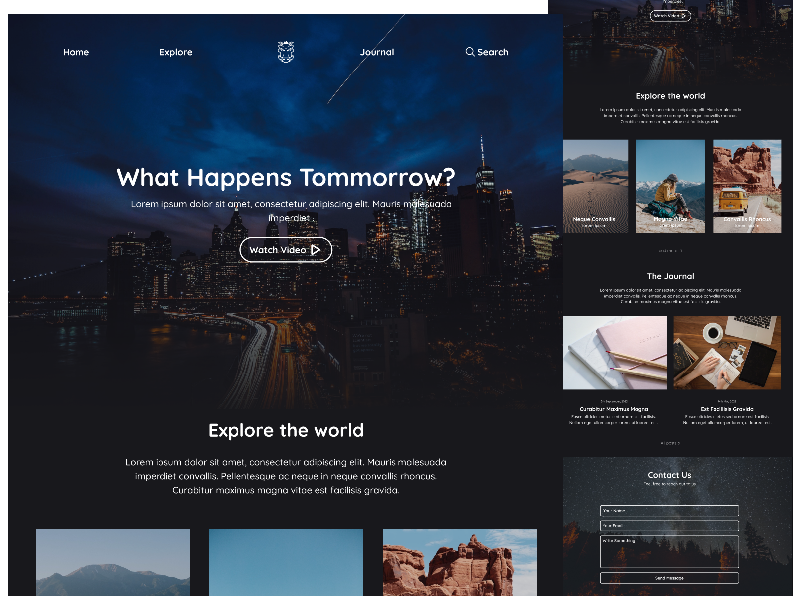 Backpackers site by Deborah Inyang on Dribbble