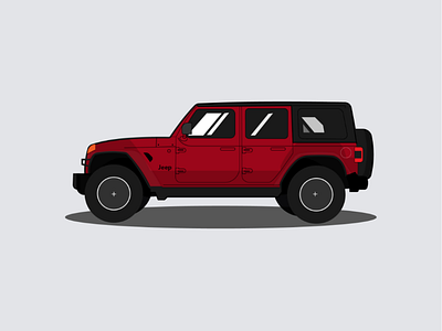 Jeep Wrangler Rubicon jeep vector adobe illustrator