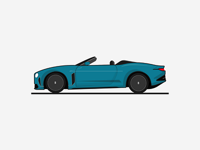 Bentley Mulliner speed vector flatillustration