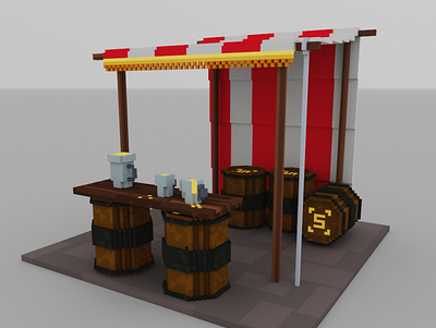 Wine Shop 3d magic voxel voxel art wine