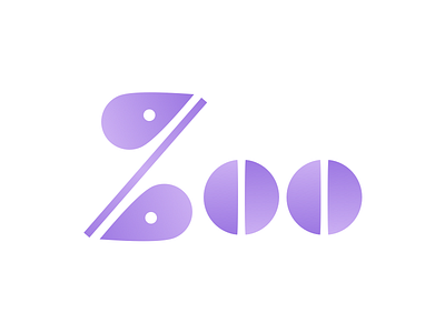 Zoo brand logo purple typography zoo