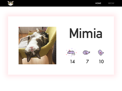 Mimi website cat homepage website