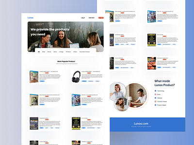 e-commerce landing page