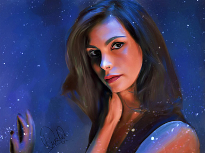 Morena Baccarrin painting