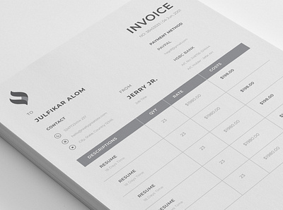 Minimal Invoice design illustration invoice minimal typography vector