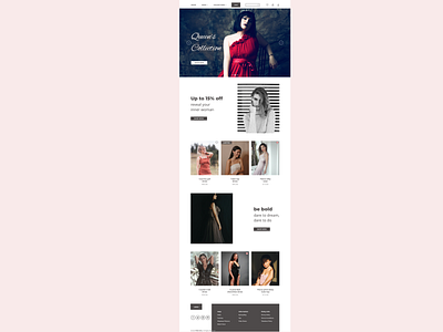 Clothing Store Landing page, sketch ui ux web design