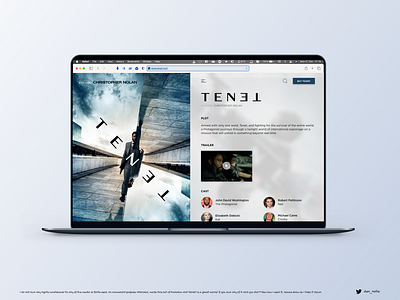 Tenet Landing Page