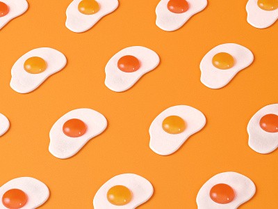 Fried Jelly Eggs Pattern 3d candy cinema4d graphic design pattern