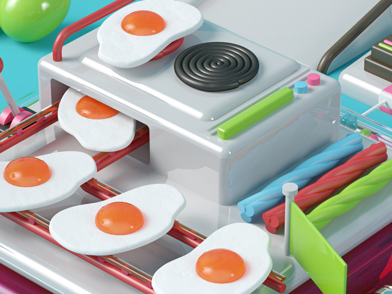 Candy Factory. pattern cinema4d candy 3d graphic design