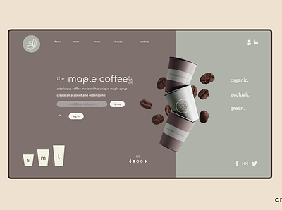 Mapple Coffee Brand app branding design minimal ux web website