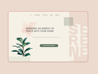 Serene design minimal ui ux web website