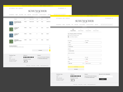 Schumacher - Checkout Process cart checkout checkout process desktop ecommerce payment shop ui user experience user interface ux