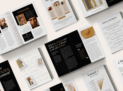 Branding Workbook Creator CANVA PS agency book brand brand design brand identity branding coach course cover ebook ecourse elegant grid magazine magazine layout minimalist teach template webinar workbook