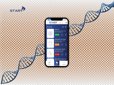 Start - wellness app appdevelopment application blue casestudy concept design figma healthcare illustration mobile mobile app mobiledevelopment software development start app upplabs wellness wellness app white