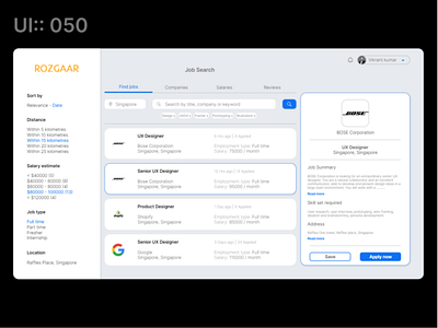 Daily UI :: 050 Job Listing