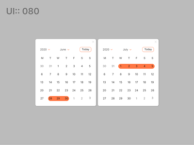 Daily UI :: 080 Date Picker daily 100 challenge dailyui dailyui080 framer ui