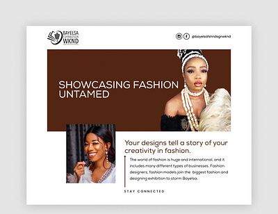 Bayelsa Fashion brand profile branding creative figma landing page mobile app photoshop ui ux website