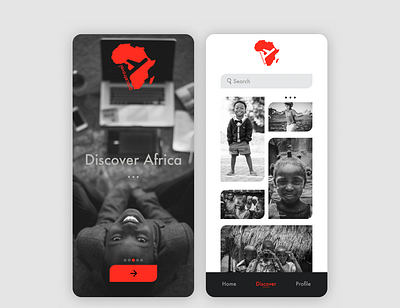 Discover Africa brand profile creative culture figma landing page mobile app photoshop ui ux