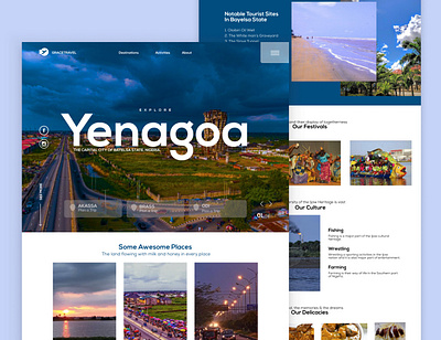 Yenagoa City brand profile creative culture figma landing page photoshop ui ux website