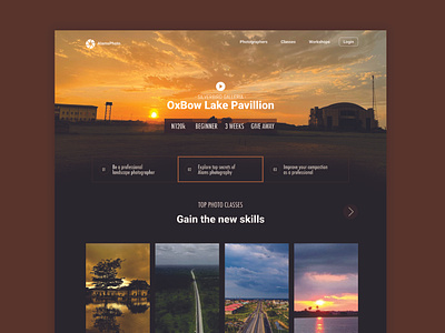 landscape photography landing page