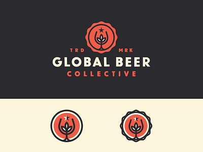Exploring - Global Beer Collective - pt.2 beer bottle cap glass icon line art logo mark marketing star wheat