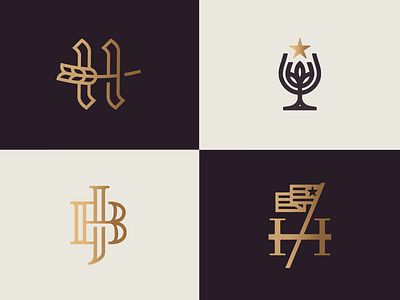Logos & Marks collection flag gold logo logosmarks marks monogram purlpe