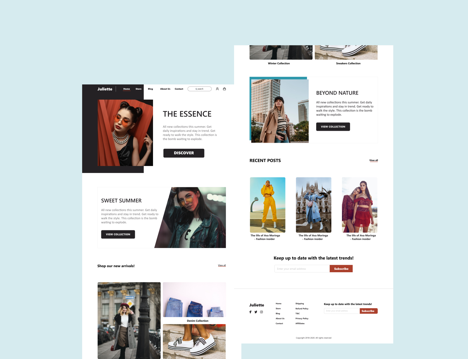 fashion website homepage by Juliana Orji on Dribbble