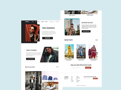 fashion website homepage