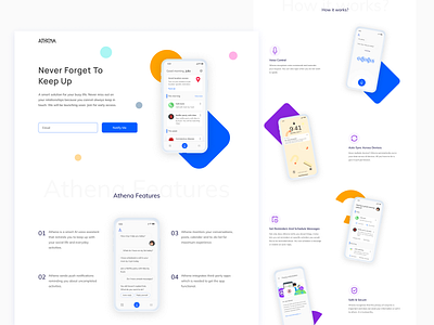 App landing page 100daysofui app design assistant dailyui design figma figmadesign homepage landing page landing page design landingpage reminder app reminders ui voice assistant