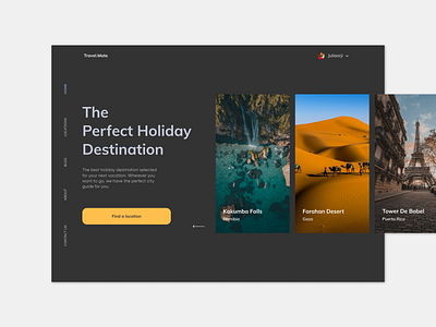 Travel App 100daysofui dailyui design figma homepage landing page travel travel agency travel app