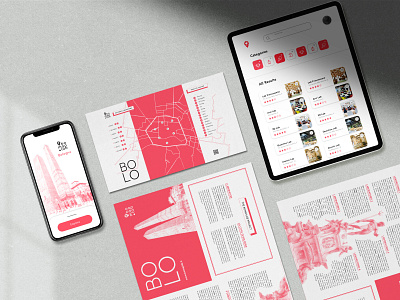 BoMapLab Project app bologna branding design flat illustration prototype ui ux vector web
